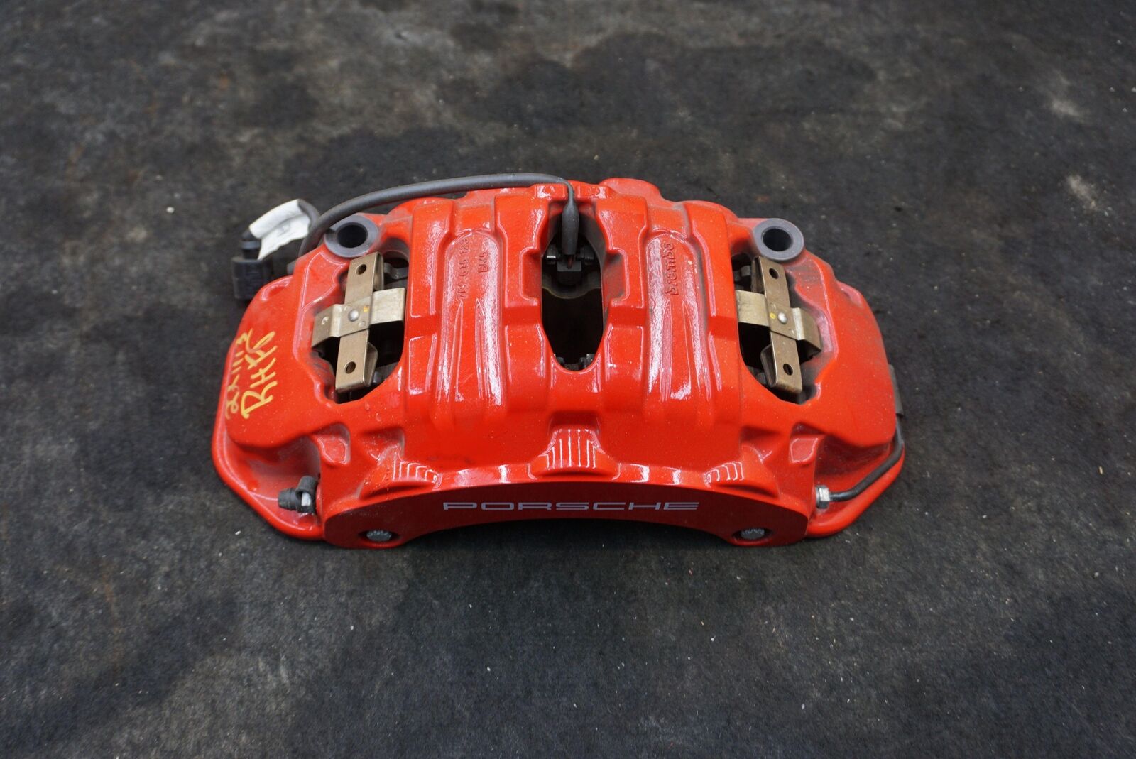 Front Right Brake Caliper & Bracket Red 9J1615124 OEM Porsche Taycan ...