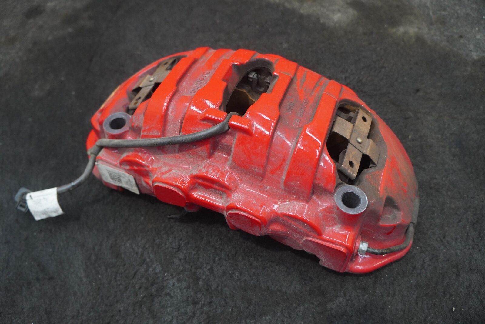 Front Left Brake Caliper & Bracket Red 9J1615123J OEM Porsche Taycan ...