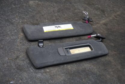 Set 2 Left Right Driver Passenger Sun Visor Shade Mirror Black BMW X5 X5M 15-18