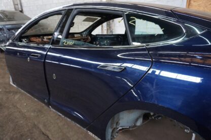 Rear Left Driver Door Assembly Pacific Blue (PMMB) OEM Tesla Model S 2014 * NOTE