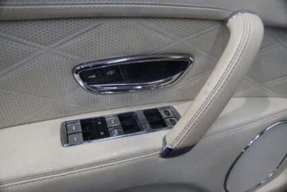 Front Left Interior Door Trim Panel Cream Gray Leather Bentley Flying Spur 2014 - Image 2