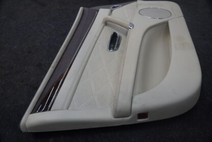 Front Left Interior Door Trim Panel Cream Gray Leather Bentley Flying Spur 2014 - Image 4