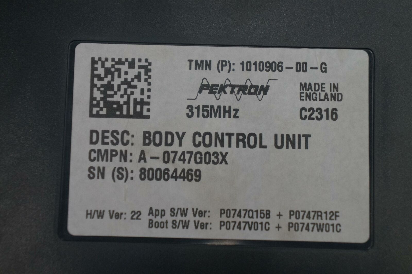 Body Computer Control Module ECU 1010906-00-G OEM Tesla ...