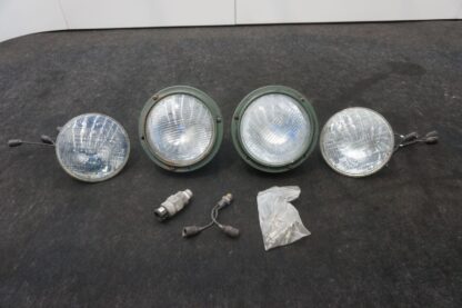 Set 4 Front Headlight Head Lamp OEM AM General Hummer Humvee H1 M998 1992