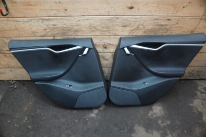 Set Front Rear Left Right Interior Door Trim Panel Black OEM Tesla Model S 2015 - Image 5