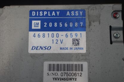 Radio Receiver CD DVD Nav Display Screen Unit 20856087 Chevy Corvette C6 2011-13 - Image 5
