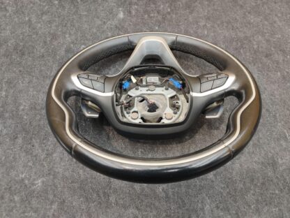 Sport Steering Wheel Paddle Shift Black Silver 32304098027 OEM BMW i8 2014-17 - Image 2