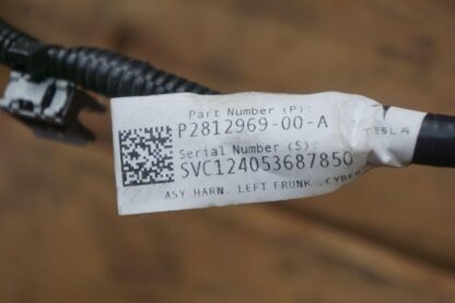 Front Left Driver Side Trunk Frunk Wire OEM 2812969-00-B Tesla Cybertruck 2024 - Image 21