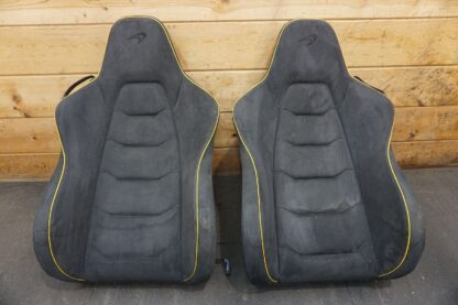 Set Front Seat Cushion Cover Alcantara w/ Yellow Piping McLaren 650S Spider 2016 - Image 13