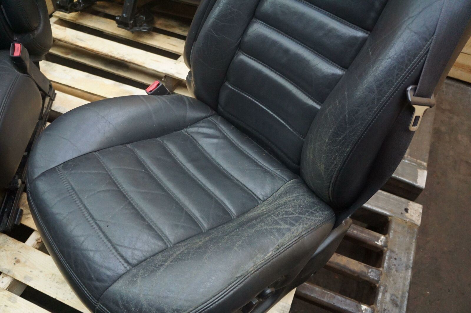 Set 4 Front Rear Left Right Driver Passenger Seat Black Leather Hummer ...