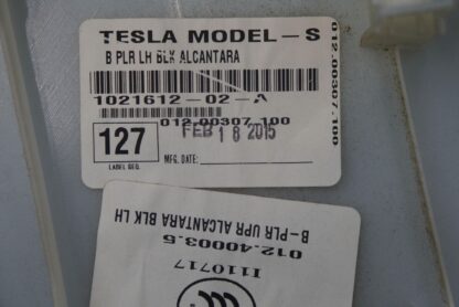 Left Upper B Pillar Post Cover Trim Panel 1021612-02-A OEM Tesla Model S 2015 - Image 4