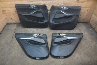 Set 4 Front Rear Interior Door Trim Panel Black 51419473773 BMW X5 G05 2019-22