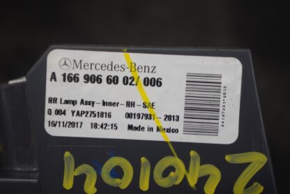 Rear Right Inner Trunk Lid Gate Tail Light Lamp 1669066002 Mercedes GLE63 W166 - Image 4