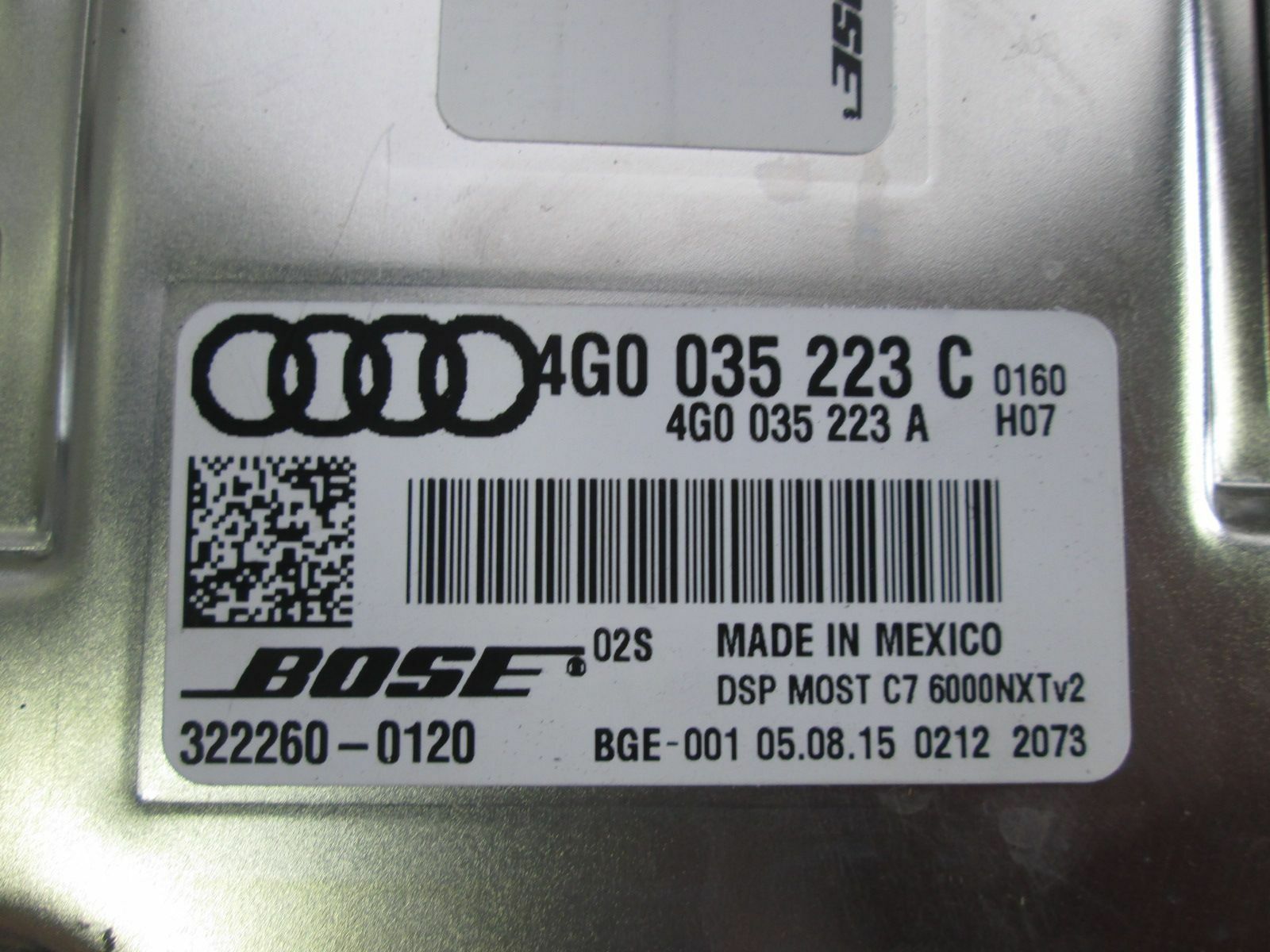 OEM Bose Audio Amplifier Amp Radio Sound System Audi A6 S6 ...