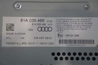 Radio Audio Sound Amplifier AMP 81A035466 OEM Audi S3 A3 RS3 2017 - Image 5