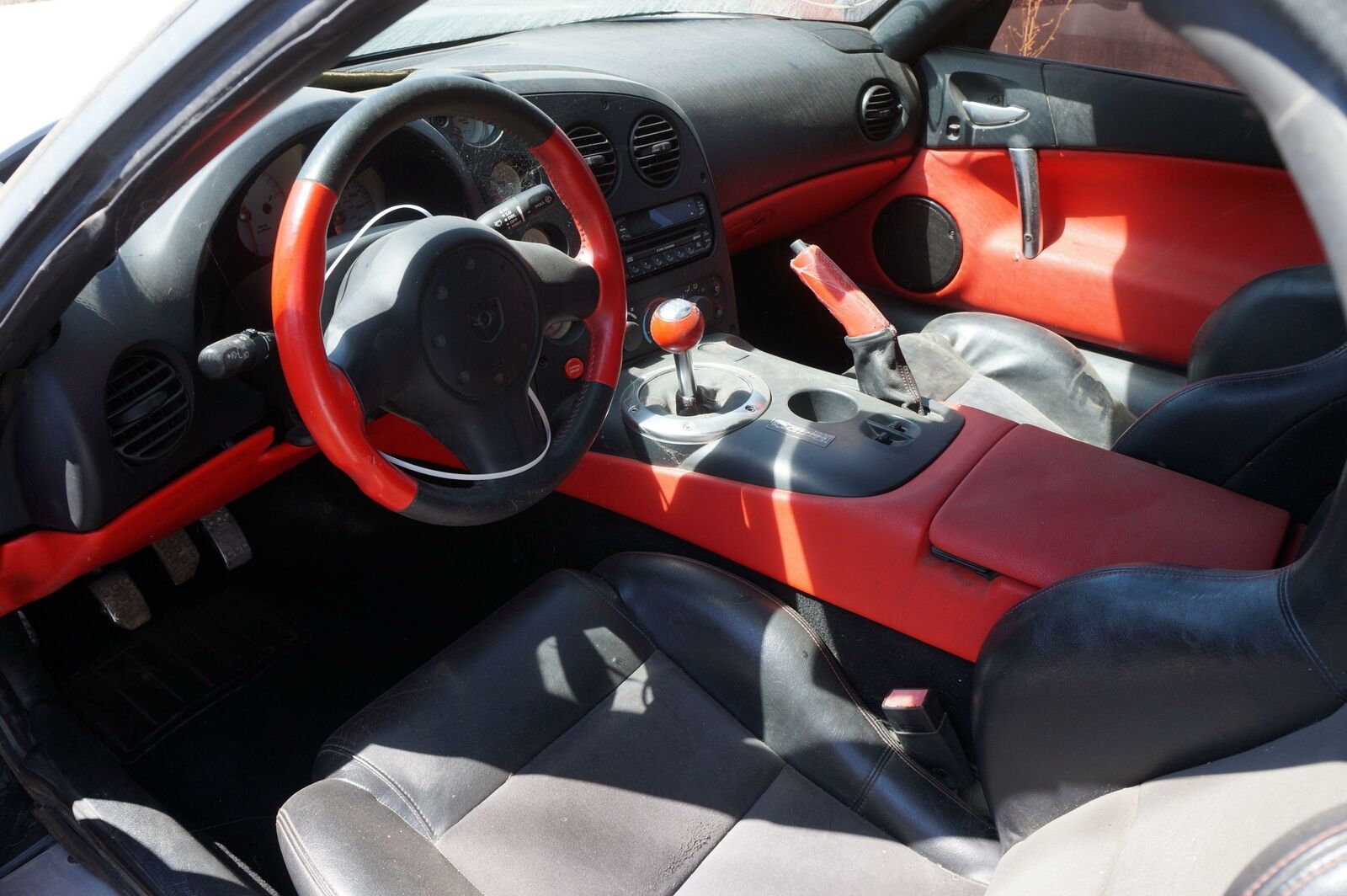 Set Mamba Red Seat Door Trim Panel Console Shift Dash Dodge Viper SRT ...