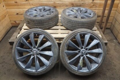 Set 4 Front & Rear 21x8.5 10 Spoke Wheel 6005868-00-F Tesla Model S 12-16 *Note*