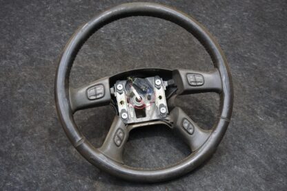 Black Leather Driver Steering Wheel w/ Buttons OEM 10364490 Hummer H2 2003-07 - Image 4