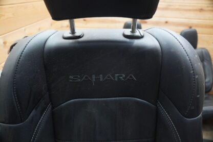 Set Front Rear Seat Black Leather Heated OEM Jeep Wrangler Sahara JL 2021 *Note* - Image 3