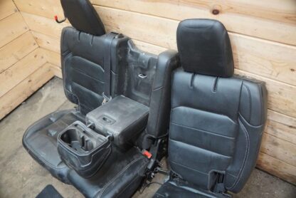 Set Front Rear Seat Black Leather Heated OEM Jeep Wrangler Sahara JL 2021 *Note* - Image 7