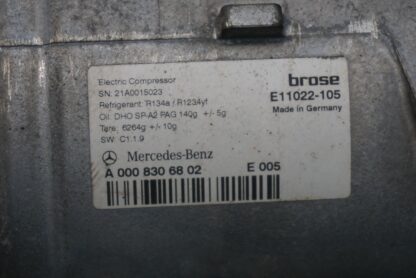 AC Air Conditioning Refrigerant Compressor A0008306802 Mercedes S580 W223 21-24 - Image 6