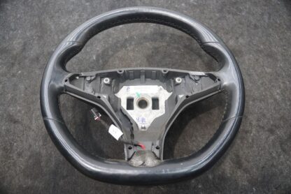 Front Left Driver Steering Wheel Black Leather 1036774-00-B Tesla Model S 2015