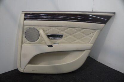 Rear Right Interior Door Trim Panel Cream Gray Leather Bentley Flying Spur 2014