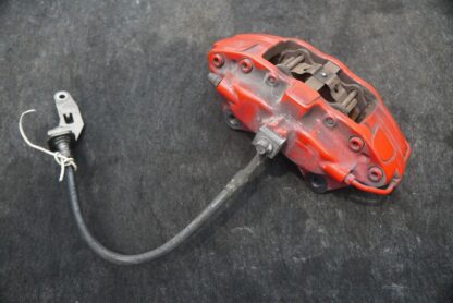 Rear Right Brake Caliper Red Brembo OEM Tesla Model S 2015 - Image 2