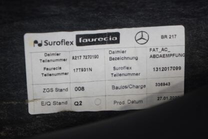 Set 4 Door Quarter Trim Panel Convertible 2177206300 Mercedes S560 A217 20 *Note - Image 10
