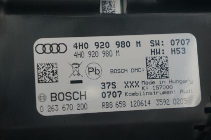 Speedometer Instrument Gauge Cluster 4H0920980M OEM Audi A8 2015 - Image 6