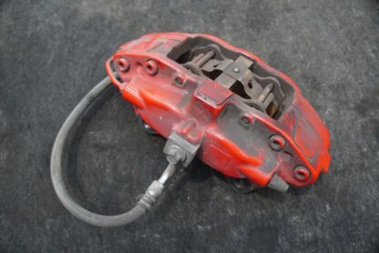 Rear Left Brake Caliper Red Brembo OEM Tesla Model S 2015 - Image 2