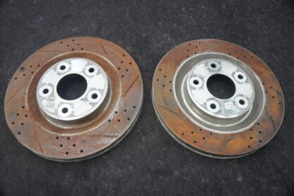 Set 2 Front Left Right Disc Brake Rotor Drilled Slotted Chevrolet Corvette C6