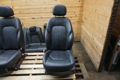 Set 4 Front & Rear Black Leather Seats OEM Maserati Ghibli M157 2014-21 - Image 3