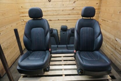 Set 4 Front & Rear Black Leather Seats OEM Maserati Ghibli M157 2014-21