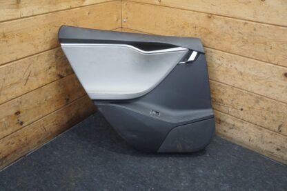 Rear Left Driver Side Interior Door Trim Panel Grey OEM Tesla Model S 2016 *Note
