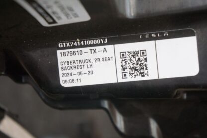 Rear Left 2nd Row Upper Backrest Cushion 1879610-TX-A Tesla Cybertruck 24 *Note - Image 2