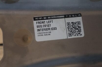 Front Left Driver Door Shell OEM 1814849-00-A Tesla Cybertruck 2024 - Image 14