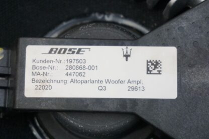 Rear Bose Audio Subwoofer Speaker OEM 197503 Maserati Granturismo M145 2008-19 - Image 7