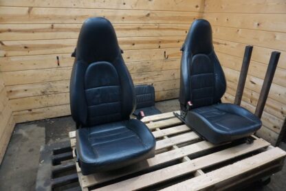 Set Front Rear Left Right Leather Seat Black Porsche 911 Turbo 996 1999-04 *Note - Image 3