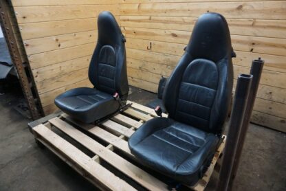 Set Front Rear Left Right Leather Seat Black Porsche 911 Turbo 996 1999-04 *Note - Image 4