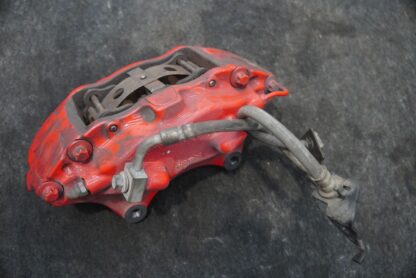 Front Right Brake Caliper Red Brembo OEM Tesla Model S 2015 - Image 2