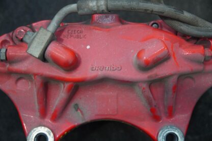 Front Right Brake Caliper Red Brembo OEM Tesla Model S 2015 - Image 6