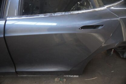 Rear Left Door Shell Midnight Silver OEM Tesla Model S 2015 - Image 2