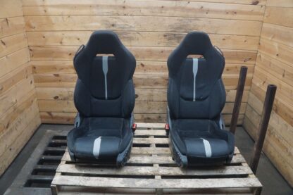 Set of 2 Front Left Right Seat Jet Black & Carbon McLaren 570S 650S 720S