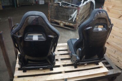 Set of 2 Front Left Right Seat Jet Black & Carbon McLaren 570S 650S 720S - Image 6