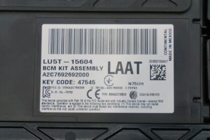 Body Control Interior Fuse Box Module OEM LU5T15604 Lincoln Aviator U611 2020-23 - Image 8