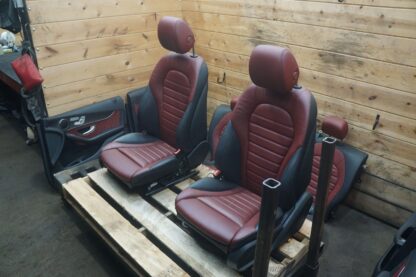 Set Front Rear Seat & Door Trim Red OEM Mercedes Glc43 Glc63 253 2017-23 *NOTE* - Image 2