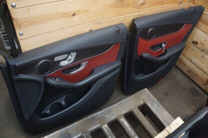 Set Front Rear Seat & Door Trim Red OEM Mercedes Glc43 Glc63 253 2017-23 *NOTE* - Image 5