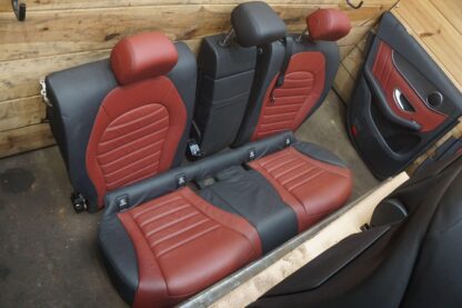 Set Front Rear Seat & Door Trim Red OEM Mercedes Glc43 Glc63 253 2017-23 *NOTE* - Image 6
