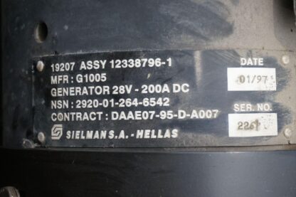 28V 200A Generator Assembly 12338796-1 AM General Hummer Humvee H1 M998 1992 - Image 6